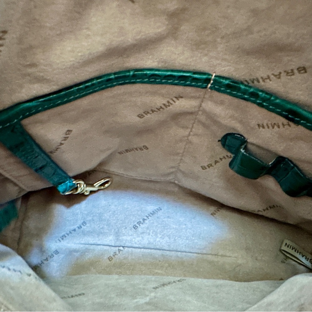 Brahmin Crocodile-Embossed Shoulder Bag - Picture 7 of 9